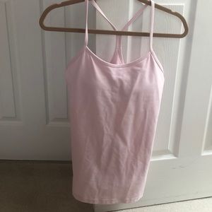 Pink Lululemon Racer Back Tank Top